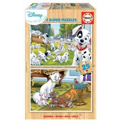Disney Animals, Educa wooden puzzle 2x25 pc