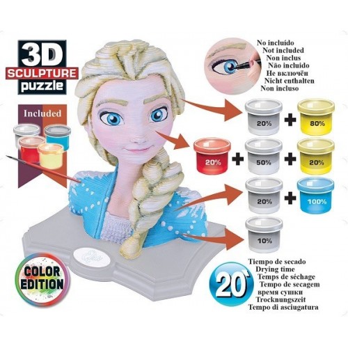 Frozen II. - Elsa, Educa Color Edition 163 darabos 3D puzzle szobor